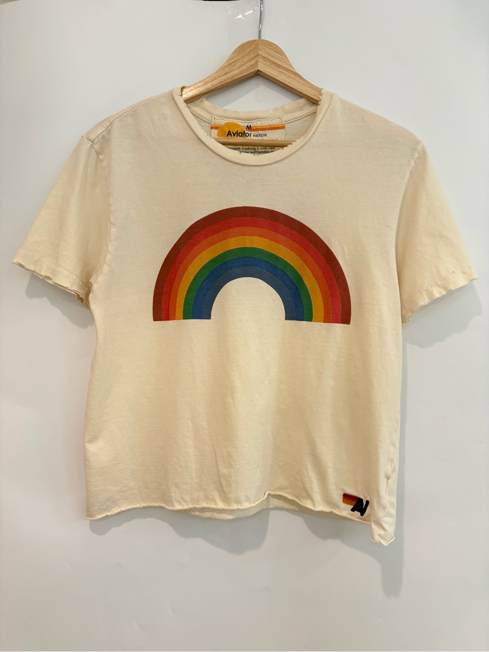 Aviator Nation Vintage Rainbow Graphic T-Shirt